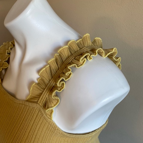 Entro Mustard Ruffled Tank Top - Picture 3 of 6